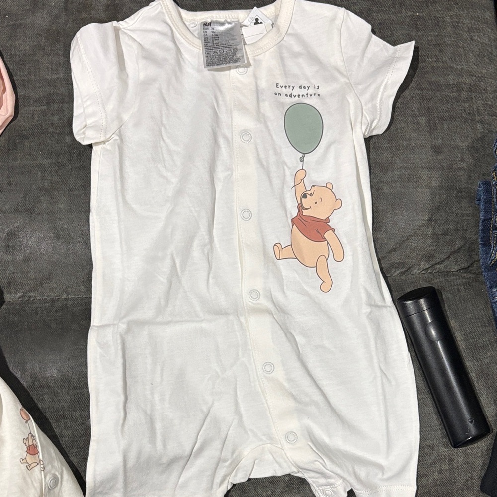 H&M White Two Piece with Winnie the Pooh Design